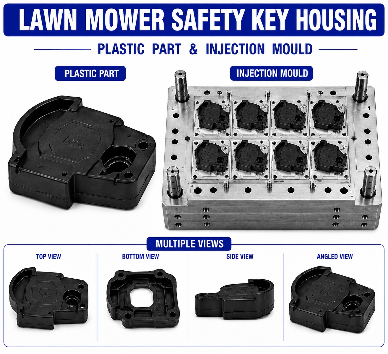 Lawn Mower Plastic Safety Key Housing Mould and Moulding Services